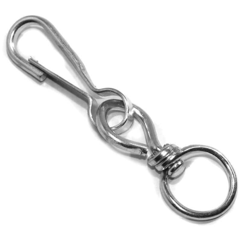 Карабин пружинный тип 125 (DIN4293) 30 мм c вертлюгом