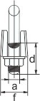 Зажим для троса (каната) 13 мм DIN 1142, стальной, сбоку
